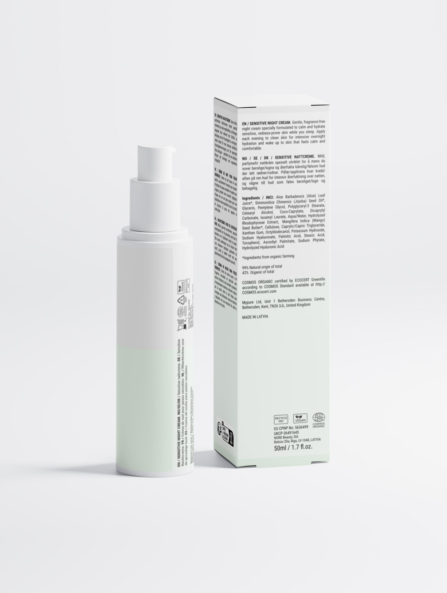 Sensitive Skin Overnight Cream, Parfum-Vrij